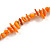Shell/Glass Bead Mixture in Orange Colour Necklace/46cm L/ 6cm Ext - view 6