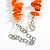 Shell/Glass Bead Mixture in Orange Colour Necklace/46cm L/ 6cm Ext - view 4
