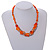 Shell/Glass Bead Mixture in Orange Colour Necklace/46cm L/ 6cm Ext - view 3