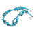 Multistrand Turquoise Nugget/Light Blue Glass Beaded Necklace/46cm L/ 4cm Ext - view 8