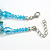 Multistrand Turquoise Nugget/Light Blue Glass Beaded Necklace/46cm L/ 4cm Ext - view 6