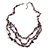 Amethyst Nugget/Plum Glass Bead Layered Necklace/50cm L/5cm Ext - view 2
