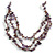 Amethyst Nugget/Plum Glass Bead Layered Necklace/50cm L/5cm Ext - view 7