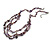 Amethyst Nugget/Plum Glass Bead Layered Necklace/50cm L/5cm Ext - view 8