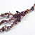 Amethyst Nugget/Plum Glass Bead Layered Necklace/50cm L/5cm Ext - view 4