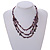 Amethyst Nugget/Plum Glass Bead Layered Necklace/50cm L/5cm Ext - view 3