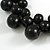 Long Black Cluster Wood Beaded Necklace - 82cm Long - view 6
