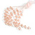 3 Strand Light Pink Crystal Bead Long Necklace with Tassel/90cm L/14cm Tassel - view 5