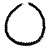 Men/Women/Unisex Black Wood Beaded Chunky Necklace - 70cm Long/15mm Diameter