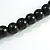 Men/Women/Unisex Black Wood Beaded Chunky Necklace - 70cm Long/15mm Diameter - view 6