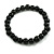 20mm/Chunky Black Round Bead Wood Flex Necklace - 44cm Long - view 2