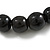 20mm/Chunky Black Round Bead Wood Flex Necklace - 44cm Long - view 7