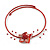 Red Sea Shell Flower Flex Cotton Wire Choker Necklace/ Adjustable - view 2