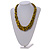 Chunky Graduated Yellow/Black Glass Bead Necklace - 60cm Long/ 3cm Ext - view 3