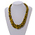 Chunky Graduated Yellow/Black Glass Bead Necklace - 60cm Long/ 3cm Ext - view 4