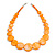 Pumpkin Orange Graduated Shell Necklace/47cm Long/Slight Variation In Colour/Natural Irregularities - view 2