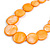 Pumpkin Orange Graduated Shell Necklace/47cm Long/Slight Variation In Colour/Natural Irregularities - view 5