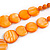 Pumpkin Orange Graduated Shell Necklace/47cm Long/Slight Variation In Colour/Natural Irregularities - view 6