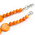 Pumpkin Orange Graduated Shell Necklace/47cm Long/Slight Variation In Colour/Natural Irregularities - view 7