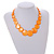 Pumpkin Orange Graduated Shell Necklace/47cm Long/Slight Variation In Colour/Natural Irregularities - view 4