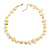 Canary Yellow Sea Shell and Transparent Glass Bead Necklace - 47cm L/ 4cm Ext - view 2