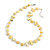Canary Yellow Sea Shell and Transparent Glass Bead Necklace - 47cm L/ 4cm Ext