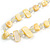 Canary Yellow Sea Shell and Transparent Glass Bead Necklace - 47cm L/ 4cm Ext - view 5