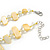 Canary Yellow Sea Shell and Transparent Glass Bead Necklace - 47cm L/ 4cm Ext - view 7