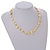Canary Yellow Sea Shell and Transparent Glass Bead Necklace - 47cm L/ 4cm Ext - view 4