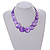 Purple Graduated Shell Necklace/47cm Long/Slight Variation In Colour/Natural Irregularities - view 4