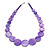 Purple Graduated Shell Necklace/47cm Long/Slight Variation In Colour/Natural Irregularities - view 2