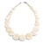 Off White Graduated Shell Necklace/47cm Long/Slight Variation In Colour/Natural Irregularities - view 2