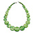 Lime Green Graduated Shell Necklace/47cm Long/Slight Variation In Colour/Natural Irregularities - view 2
