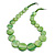 Lime Green Graduated Shell Necklace/47cm Long/Slight Variation In Colour/Natural Irregularities