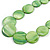 Lime Green Graduated Shell Necklace/47cm Long/Slight Variation In Colour/Natural Irregularities - view 5