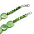 Lime Green Graduated Shell Necklace/47cm Long/Slight Variation In Colour/Natural Irregularities - view 6