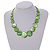 Lime Green Graduated Shell Necklace/47cm Long/Slight Variation In Colour/Natural Irregularities - view 3