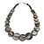 Dark Grey/Black Graduated Shell Necklace/47cm Long/Slight Variation In Colour/Natural Irregularities - view 2