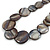 Dark Grey/Black Graduated Shell Necklace/47cm Long/Slight Variation In Colour/Natural Irregularities - view 5