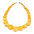 Yellow Gold Coloured Graduated Shell Necklace/47cm Long/Slight Variation In Colour/Natural Irregularities - view 2