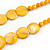 Yellow Gold Coloured Graduated Shell Necklace/47cm Long/Slight Variation In Colour/Natural Irregularities - view 7