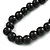 15mm/Unisex/Men/Women Black Round Wood Beaded Necklace - 66cm L - view 4