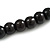 15mm/Unisex/Men/Women Black Round Wood Beaded Necklace - 66cm L - view 5