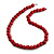 15mm/Unisex/Men/Women Red Round Wood Beaded Necklace - 66cm L