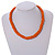 Multistrand Dusty Orange Glass Bead Necklace - 48cm L/ 7cm Ext - view 4