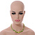 Lime Green Shell and Faux Pearl Bead Necklace/Slight Variation In Colour/Natural Irregularities/42cm L/ 3cm Ext - view 3