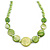 Lime Green Shell and Faux Pearl Bead Necklace/Slight Variation In Colour/Natural Irregularities/42cm L/ 3cm Ext - view 4