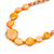 Pumpkin Orange Shell and Peach Faux Pearl Bead Necklace/Slight Variation In Colour/Natural Irregularities/42cm L/ 3cm Ext - view 4