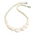 Off White Shell and White Faux Pearl Bead Necklace/Slight Variation In Colour/Natural Irregularities/42cm L/ 3cm Ext