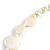 Off White Shell and White Faux Pearl Bead Necklace/Slight Variation In Colour/Natural Irregularities/42cm L/ 3cm Ext - view 6